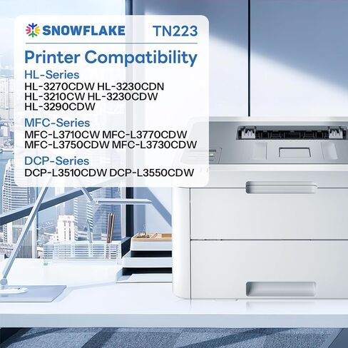 TN-223 TN223 BK/C/M/Y Toner Cartridge 4 Pack Compatible TN223 Black Cyan Magenta Yellow Toner Cartridges Set Replacement for Brother TN223 TN-223 MFC-L3710CW MFC-L3770CDW MFC-L3750CDW in Saudi Arabia