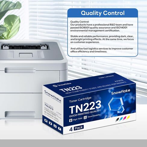 TN-223 TN223 BK/C/M/Y Toner Cartridge 4 Pack Compatible TN223 Black Cyan Magenta Yellow Toner Cartridges Set Replacement for Brother TN223 TN-223 MFC-L3710CW MFC-L3770CDW MFC-L3750CDW in Saudi Arabia