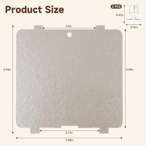 2026 Upgrade 0.6mm Microwave Waveguide Insulation Cover 4.88"×4.94" Mica Sheet Compatible with LG ThinQ LMC0975ST LMC0975ASZ Replace#: MCK69074904 WB03X27704 in Saudi Arabia