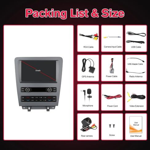 Car Radio Stereo for Ford Mustang 2010 2011 2012 2013 2014 in Kuwait