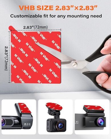 2.83" Double-Sided Adhesive Pads for Dash Cam with Electrostatic Film, 5pcs in Saudi Arabia