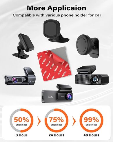 2.83" Double-Sided Adhesive Pads for Dash Cam with Electrostatic Film, 5pcs in Saudi Arabia