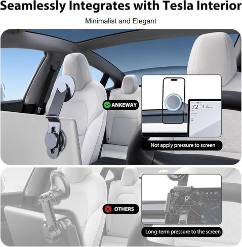 Magnetic Phone Mount for Tesla Model 3/Y, Hideable Screen Phone Holder in Saudi Arabia