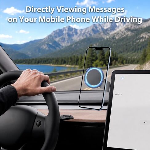 Magnetic Phone Mount for Tesla Model 3/Y, Hideable Screen Phone Holder in Saudi Arabia