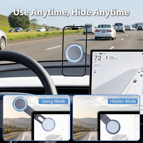 Magnetic Phone Mount for Tesla Model 3/Y, Hideable Screen Phone Holder in Saudi Arabia