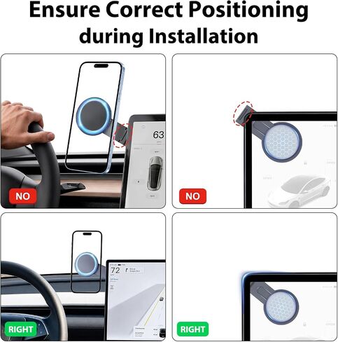 Magnetic Phone Mount for Tesla Model 3/Y, Hideable Screen Phone Holder in Saudi Arabia