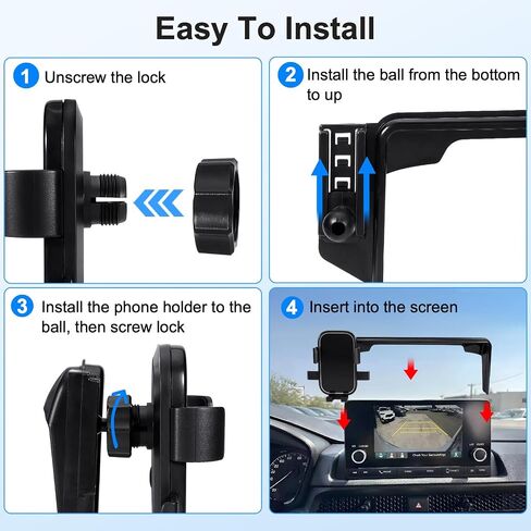 LECART Car Phone Holder Fit for Honda CR-V HR-V 2023 2024 2025 2026 7/9 Inches Screen, Custom Fit Mount with 360 Degree Rotation, Hands Free Navigation Bracket for Cellphones in Kuwait