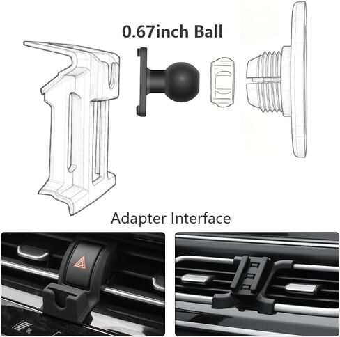 BEERTE Car Phone Mount Accessories Car Phone Holder Turn The Ball Head 2pcs in Saudi Arabia