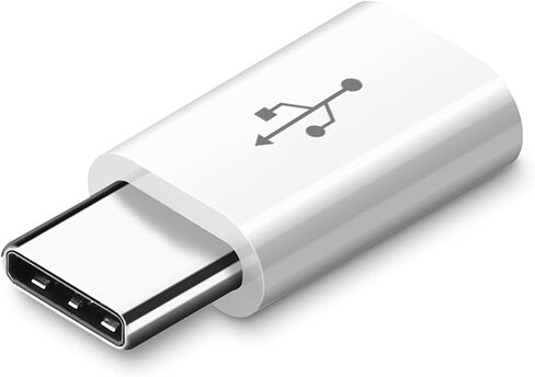 محول موصل USB صغير أنثى إلى USB من النوع C ذكر من NEORTX للشحن ونقل البيانات، أبيض in Kuwait