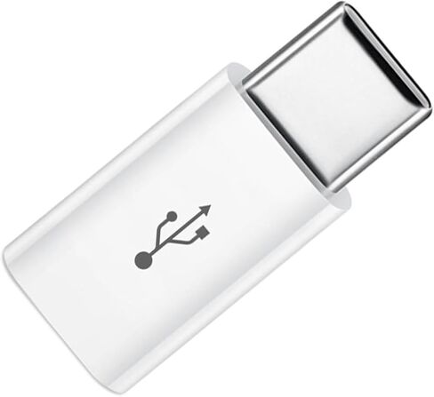 محول موصل USB صغير أنثى إلى USB من النوع C ذكر من NEORTX للشحن ونقل البيانات، أبيض in Kuwait