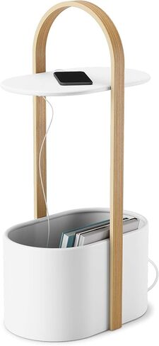 Umbra Bellwood Side Table with Storage and Cable Management, White in Kuwait
