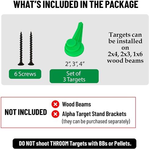 Throom - Reactive Self Healing Targets for Shooting, Set of 3 HangTuff Targets, Hanging Gun Target for Pistol or Rifle, for Indoor and Outdoor Range, Ricochet Free in Saudi Arabia