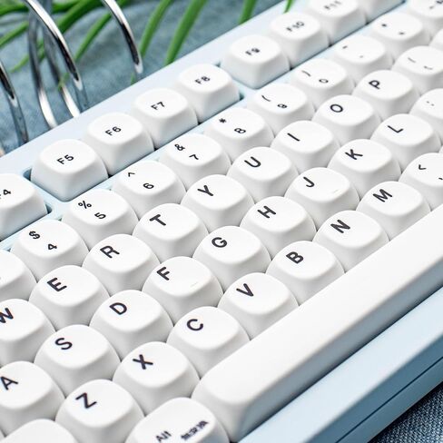 Gliging MOA Profile PBT Keycaps, 143 Keys White Cute Keyboard Key Caps Set in Saudi Arabia