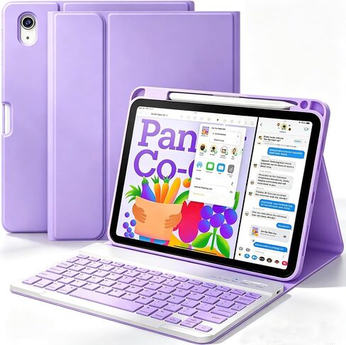 FUWANG for Air 11 inch Case with Keyboard M4/M3/M2 & Air 5th/4th Gen, Pink in Saudi Arabia
