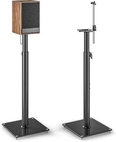5Rcom Universal Speaker Stands for Surround Sound with 360° Swivel，Height Adjustable Bookshelf Speakers Stand from 32" to 43" with Cable Management, Speaker Stands Pair with Nonslip Pad Easy Install in Saudi Arabia