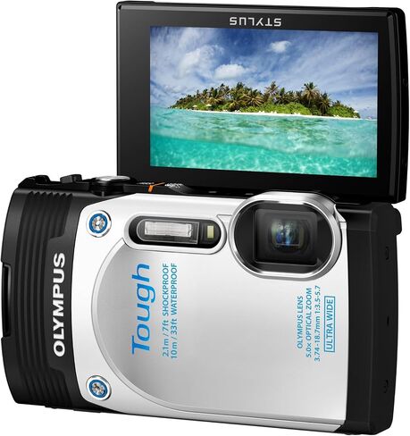 Olympus Stylus TG-850 IHS 16 MP Digital Camera (White) - International Version in Kuwait