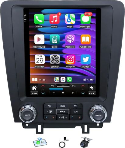 8-Core 4+64G Android Head Unit for Ford Mustang 2010-2014 - 10.1Inch Touchscreen with Wireless CarPlay Android Auto 5G WiFi GPS Navigation RDS High-Fidelity Sound in Saudi Arabia