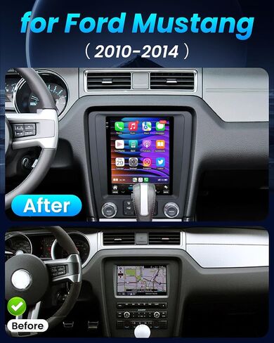 8-Core 4+64G Android Head Unit for Ford Mustang 2010-2014 - 10.1Inch Touchscreen with Wireless CarPlay Android Auto 5G WiFi GPS Navigation RDS High-Fidelity Sound in Saudi Arabia