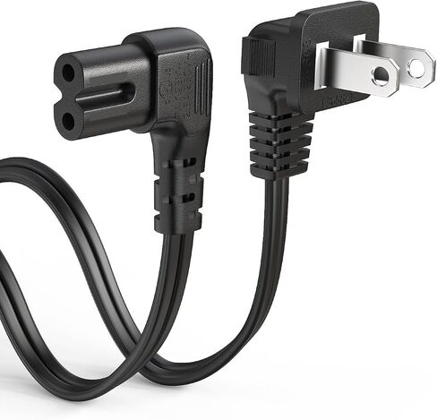 6Ft 2 Prong AC TV Power Cord Compatible with JBL PartyBox Speaker 100/110/310/520/710/720/1000/Club 120 Universal C7 90 Degree Angled Power Cord UL Listed Replacement Cable in Saudi Arabia