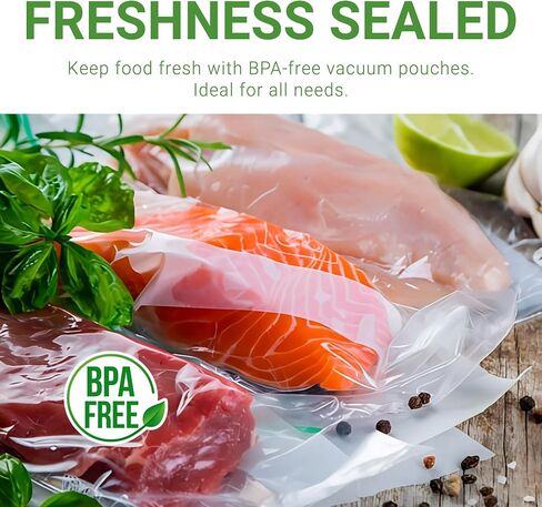 500 Pack Clear 6" x 8", 3 mil Chamber Machine Pouches, Pre-Cut Chamber Vacuum Sealer Bags, Heavy Duty Seal Pouch, BPA-Free Chamber Sealer Bags for Food Preservation, Freezer with Tear Notch in Saudi Arabia
