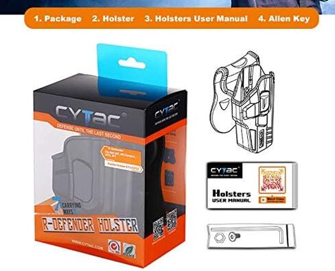 حافظة مسدس أمان تكتيكي من المستوى الثاني من CYTAC | يناسب سلسلة CZ 75 SP-01 Shadow 1 / R-Defender G3 | سي-75PISG3 in Kuwait