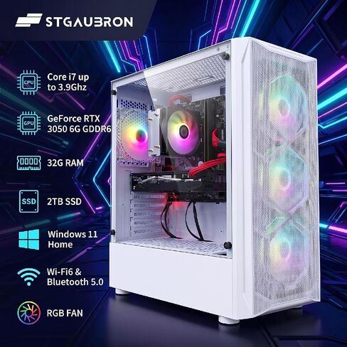 STGAubron Gaming PC Desktop,Core I7,RTX 3050 6G,32G RAM,2TB SSD in Saudi Arabia