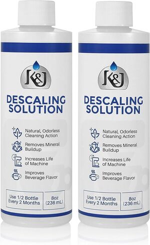K&J Premium Descaling Solution (4 uses) - Made in USA - Descaler for Keurig, Breville, Nespresso, Delonghi, Cuisinart, and all Coffee and Espresso Machines in Saudi Arabia
