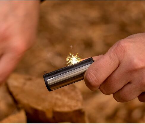 ASR Outdoor Compact Instant Lighter Survival Fire Starter Flint Rod with Compass Keychain in Kuwait