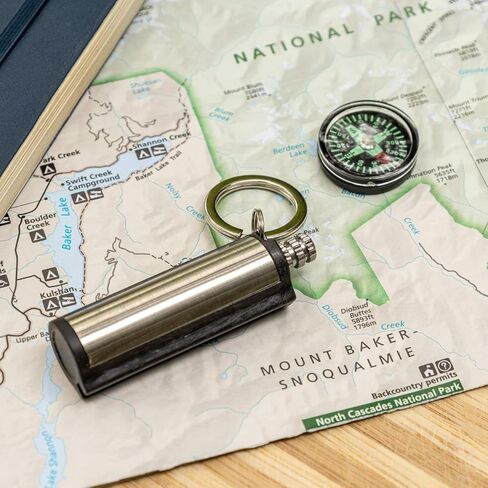 ASR Outdoor Compact Instant Lighter Survival Fire Starter Flint Rod with Compass Keychain in Kuwait