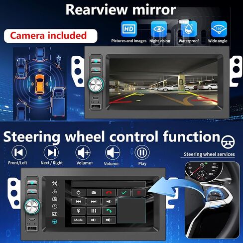 Plug&Play 1.5 Din Car Radio for Chevy Silverado 1995-2002，S10 1998-2002，Blazer 1998-2002，for GMC Suburban 1995-1999,Yukon 1995-2002 Sonoma 1998-2002，6.9 Inch IPS Touch Screen with Carplay Android auto in Saudi Arabia