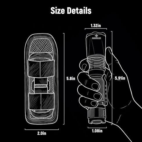 Tactical Flashlight Rechargeable 2200LM, 1640FT Long Range Beam in Kuwait