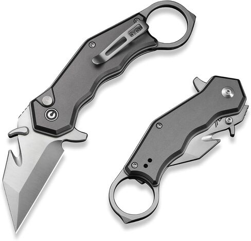 CIVIVI Amaroq Pocket Folding Knife for EDC, 2.11" Nitro-V Blade Aluminum Handle, Multitool Knife with Glass Breaker C24018-1 in Saudi Arabia