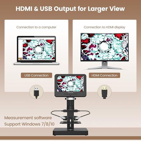 JL246PS 3 Lens 4000X HDMI Digital Microscope with 7'' IPS Screen in Saudi Arabia