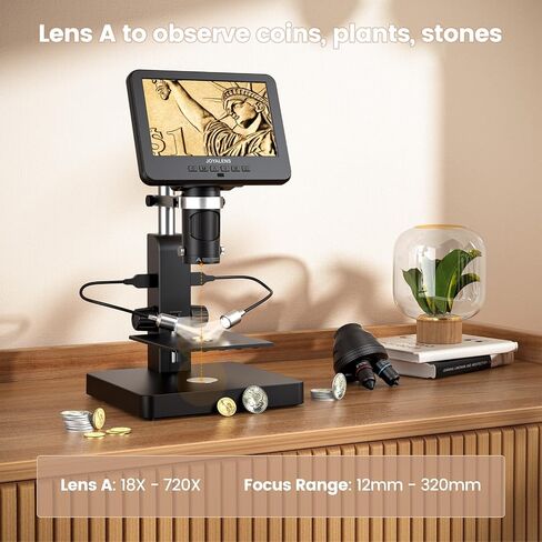 JL246PS 3 Lens 4000X HDMI Digital Microscope with 7'' IPS Screen in Saudi Arabia