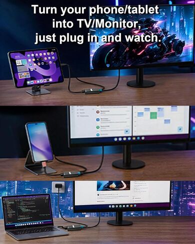 محول HDMI 2.1 USBC إلى HDMI لأجهزة Ipad/MacBook/الهاتف/الكمبيوتر المحمول 4k60/120 هرتز in Saudi Arabia