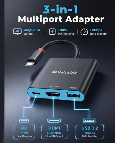 محول HDMI 2.1 USBC إلى HDMI لأجهزة Ipad/MacBook/الهاتف/الكمبيوتر المحمول 4k60/120 هرتز in Saudi Arabia