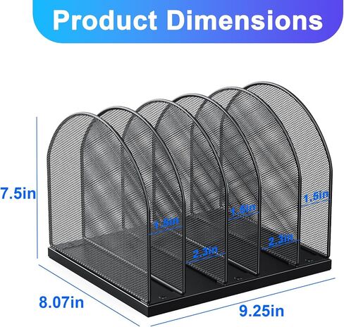 gianotter Monitor Stand with Drawer and 2 Pen Holder + Desk Organizer with 5 Compartments (Black) in Saudi Arabia