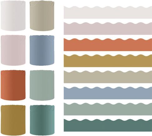 420ft，8 Rolls 2.24in x 52.5ft Boho Bulletin Board Borders in Kuwait