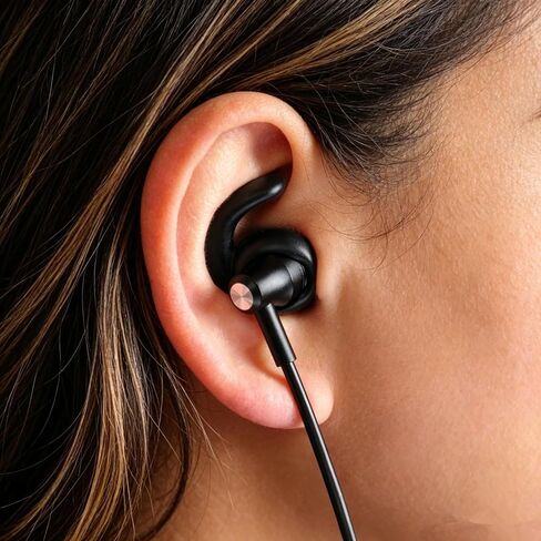 Radiation-Free Air Tube in-Ear Headphones, USB Type-C Wired EMF Blocking Earbuds with Volume Control & Microphone, for iPhone 15/16/17, Android Phones & USB-C Devices. (Black) in Saudi Arabia