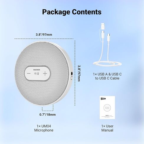 NEEWER UM04 AI USB Omnidirectional Desktop Condenser Microphone, Silver in Saudi Arabia