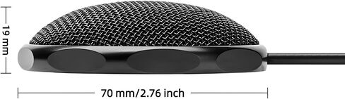 USB Omnidirectional Condenser Microphone, Black Mini Wired PC Laptop Mic in Saudi Arabia