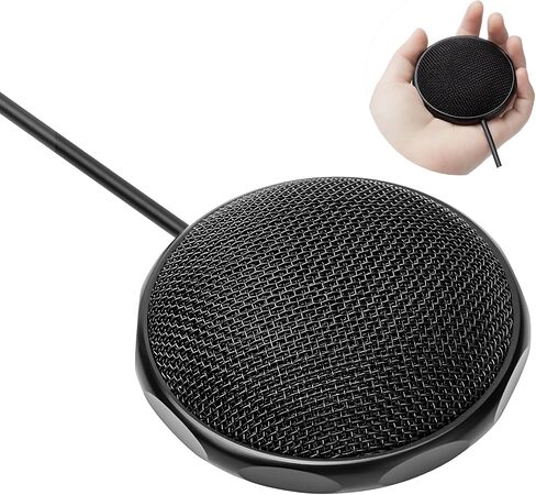 USB Omnidirectional Condenser Microphone, Black Mini Wired PC Laptop Mic in Saudi Arabia