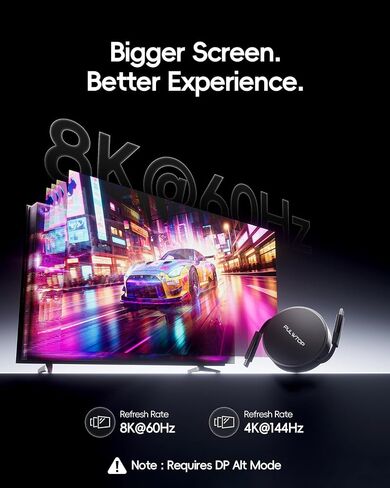 كابل USB C إلى USB C قابل للسحب، كابل USB 4 مع PD 240 وات، 20 جيجابت في الثانية، 8 كيلو60 هرتز in Kuwait