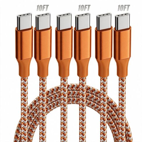 KYEHD USB C Cable，3 Pack 10FT 60W Fast Charging USB C to USB C Cable, Durable Type C Charger Cable for iPhone 17/16/15/iPad MacBook CarPlay and More in Saudi Arabia