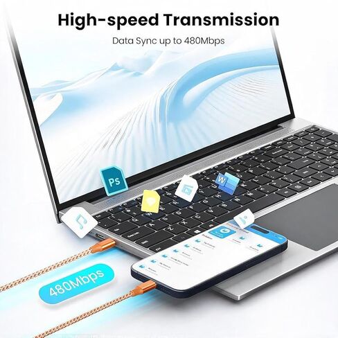 KYEHD USB C Cable，3 Pack 10FT 60W Fast Charging USB C to USB C Cable, Durable Type C Charger Cable for iPhone 17/16/15/iPad MacBook CarPlay and More in Saudi Arabia