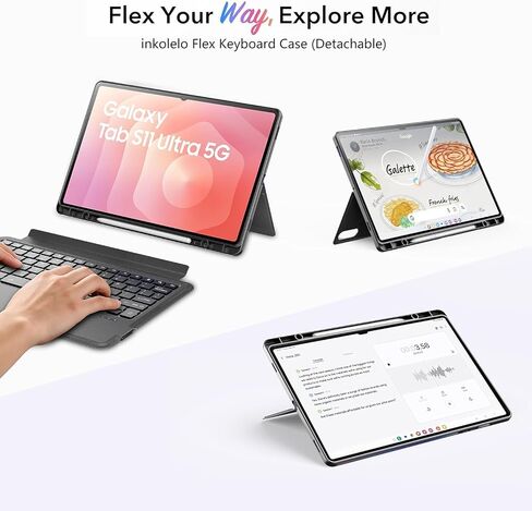 Keyboard Case for Samsung Galaxy Tab S11 Ultra 14.6" Detachable Magnetic Keyboard, Trackpad, 7-Color Backlit, DeX Mode, AI Key, Pen Holder, Smart Auto Sleep/Wake in Saudi Arabia