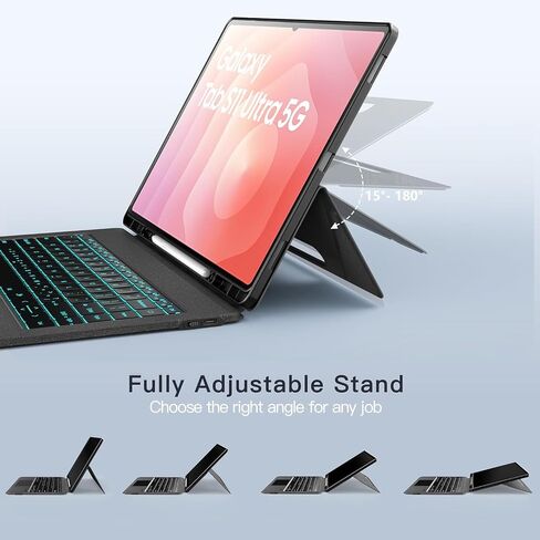 Keyboard Case for Samsung Galaxy Tab S11 Ultra 14.6" Detachable Magnetic Keyboard, Trackpad, 7-Color Backlit, DeX Mode, AI Key, Pen Holder, Smart Auto Sleep/Wake in Saudi Arabia