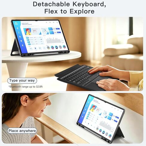 Keyboard Case for Samsung Galaxy Tab S11 Ultra 14.6" Detachable Magnetic Keyboard, Trackpad, 7-Color Backlit, DeX Mode, AI Key, Pen Holder, Smart Auto Sleep/Wake in Saudi Arabia