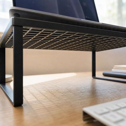 Ergonomic Laptop Stand Gaming A16 Adjustable Viewing Angle Aluminum Material with Heat Dissipation Suitable for Workplace Study Room, Raised, Small, White in Saudi Arabia