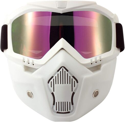 EKIND Tactical Mask with Removable Face Mask Compatible for Nerf Elite Toy Gun Game Rival Ball (White) in Kuwait